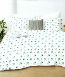 Lunaria Green Bedsheet