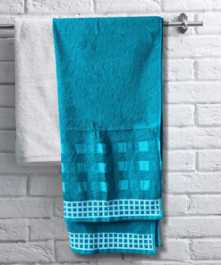 Square Turquoise Bath Towel